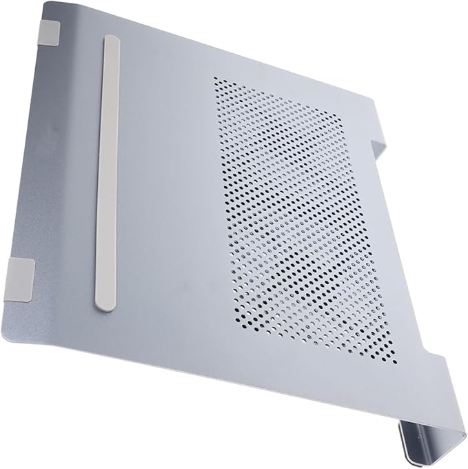BESPORTBLE Aluminum Alloy Laptop Cooler Stand with Cooling Fan Ventilated Support to 17.3 Inch Notebooks Portable Heat Dissipation Base for Gaming and Office Use Gray