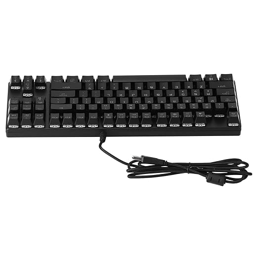 Magic Refiner Gaming Keyboard 87 Keys Portable RGB Backlit Ergonomic Mechanical Keyboard for Laptop PC