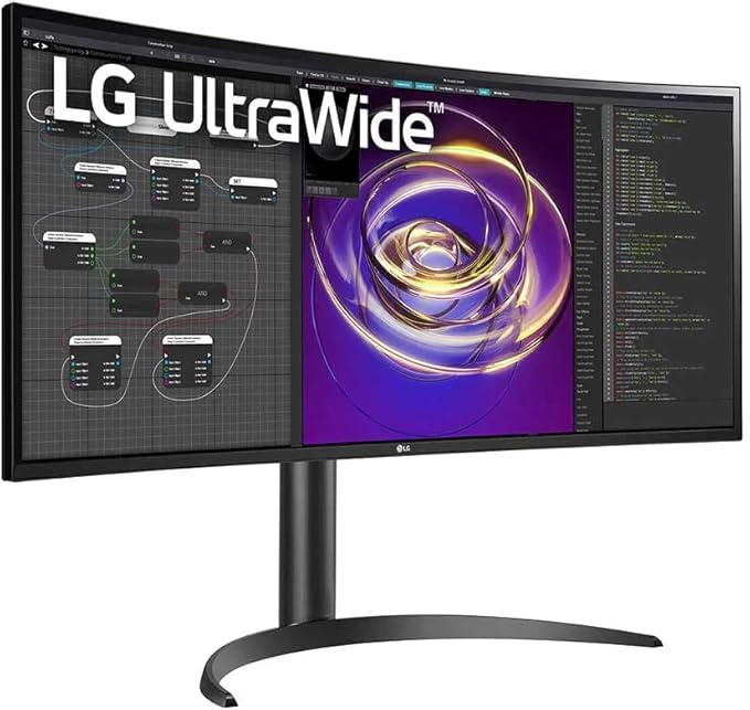 LG 34” 34BP85CN-B 21:9 QHD UltraWide™ Curved Monitor with HDR10 USB Type-C™ &amp AMD FreeSync™