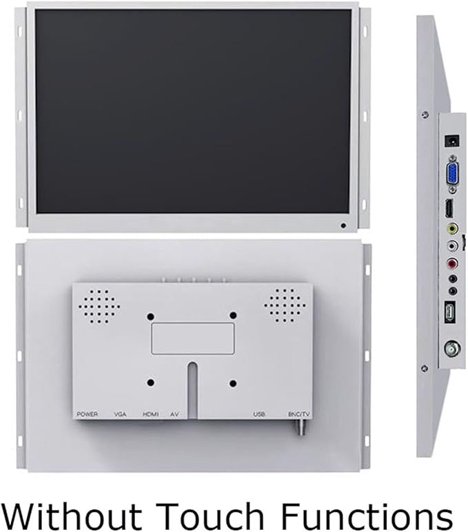 1pc White Color 14 Inch 1920x1080 Open Frame Metal Touch Screen Monitor with AV BNC VGA HDMI USB Interface(Without Touch)