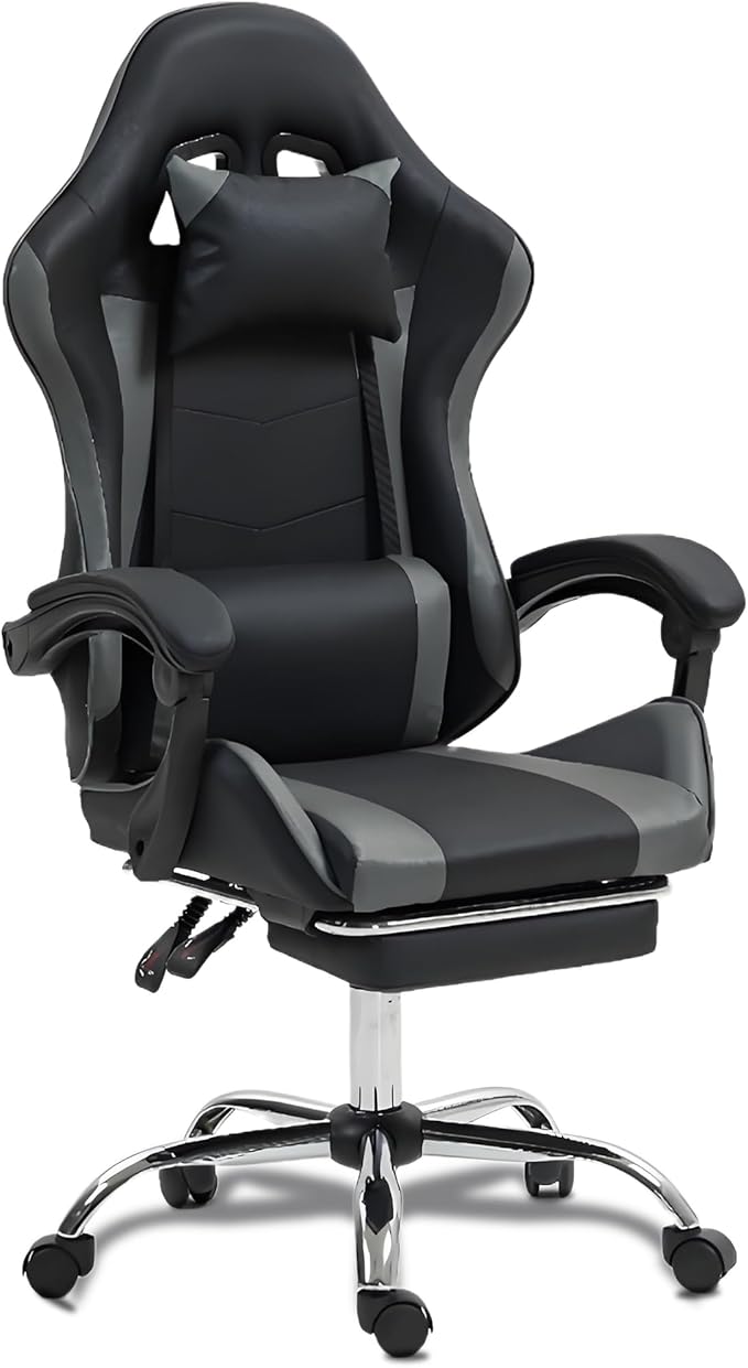 Ergonomic Gaming Chair with 360° Swivel &amp Recline 90-135°Adjustable Backrest Lumbar Massage Support Linkaged Armrests Heavy-Duty Casters &amp Frame Esports Office Computer Desk Chair Black