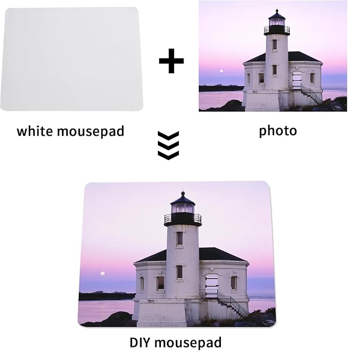 30 PCS White Mouse pad for Heat Press Printing Mousepad for Heat Transfer Crafts Custom Photos Non Slip Bottom 24x20x0.2 CM