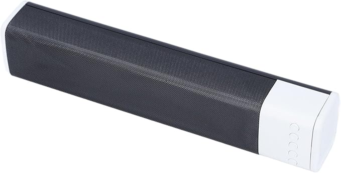 Yoidesu RGB Desktop Soundbar Bluetooth Computer Speaker with Dynamic Lighting Audio Light Sync Display 4Ω 5W for Home Gathering Outdoor Picnic (White)