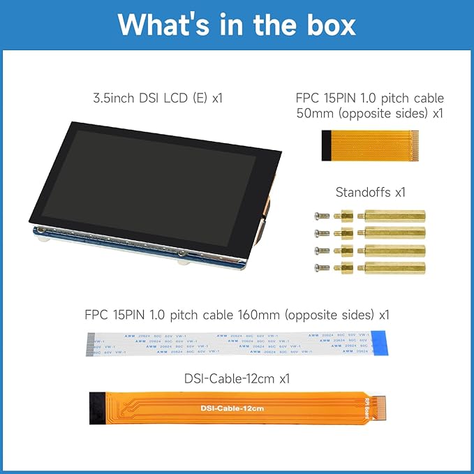 KLAYERS 3.5-inch DSI Capacitive Touch Display Compatible with Raspberry Pi480 × 800 Pixel IPS Panel