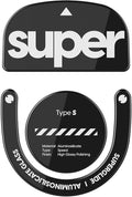 Superglide Glass Mouse Skates - Super Smooth Glide Polished Round Edge Super Fast Gaming Mouse Feet with Durable Sole for Logitech G Pro X Superlight2 (Type-S Black)