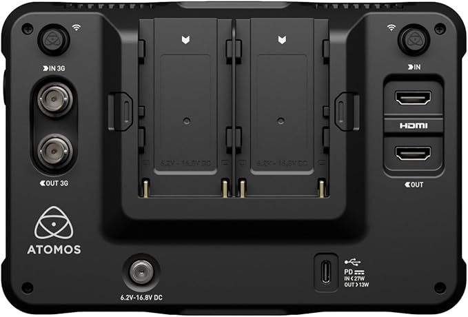 Atomos Shinobi 7 RX 7-inch HDR Monitor Bundle with Universal Power Kit and Cold Shoe Mount (3 Items)