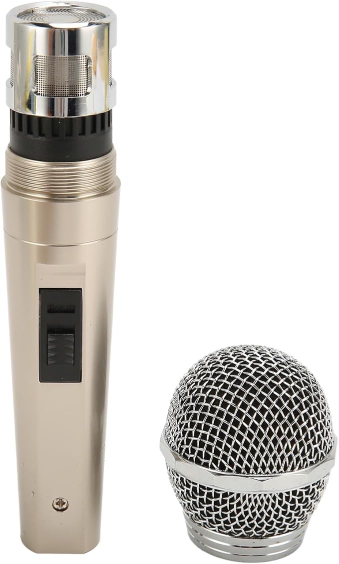 Keenso Dynamic 6.5mm Metal Wired Microphone with 3D Pickup Pattern for Karaoke Live Streaming Professional Microphone for Musicians