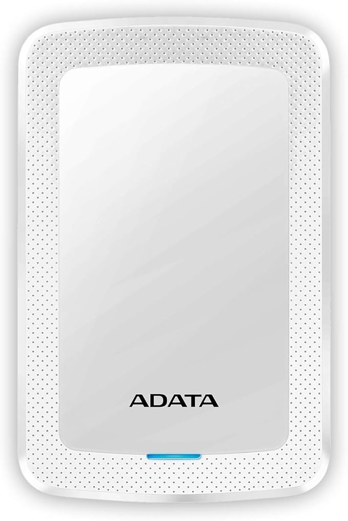 ADATA Hard Drive - 1 TB - External (Portable) - USB 3.1-256-bit AES - White