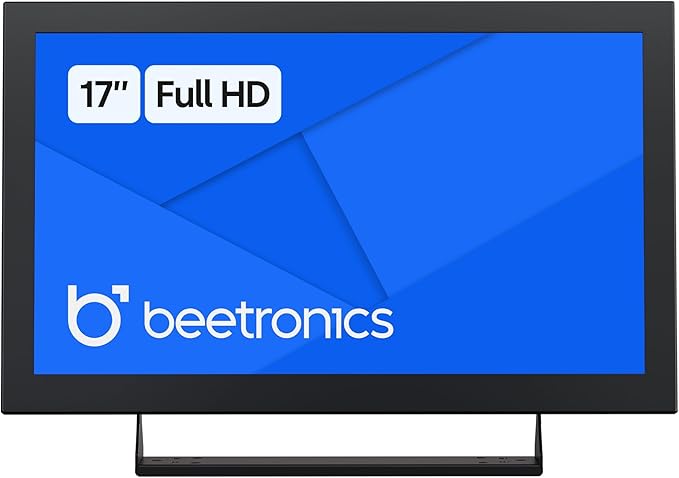 Beetronics 17-Inch Full HD IPS Monitor - Professional Industrial-Grade Display | HDMI VGA BNC RCA Inputs | Durable Metal Housing Matte Screen 24/7 Continuous Operation Wide Viewing Angle 17HD7M