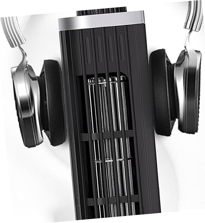 Tofficu USB Laptop Cooler with Adjustable Fan Portable Desktop Cooling Rack and Holder for Notebook Silent Design USB Powered Compact Black