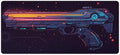 Black Handgun Mouse Pad Large Desk Mat Extended Keyboard Mouse Pad with Non-Slip Base and Stitched Edge Mouse Mat Desk Pad 36x16 Mouse Pads for Desk Home Office Gaming