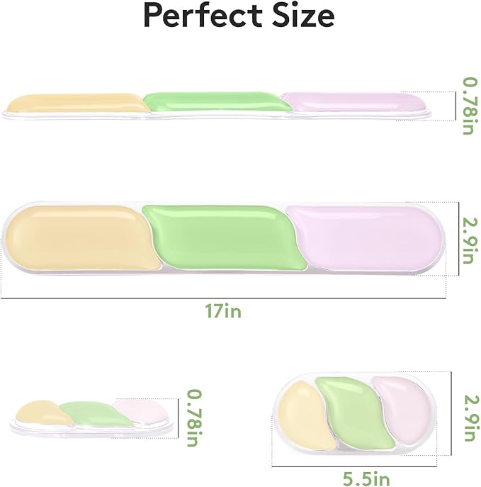Keyboard and Mouse Wrist Rest Pad Soft Gel Wrist Support Pad with Non-Slip Base Upgrade Ergonomic Wrist Rest Support Set for Office Gaming Pink Green Orange