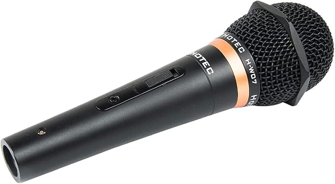 HOTEC Premium Wired Vocal Dynamic Handheld Microphones - Includes 19ft Detachable XLR Cable and ON/Off Switch - 2 Pack Metal Black