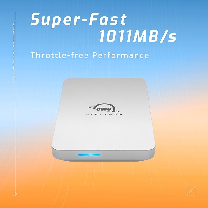 OWC Envoy Pro Elektron Portable 2TB SSD Super Fast External SSD with up to 1250MB/s Performance USB 3.2 Gen 2 and USB 2.0/3.0 Backwards and Universally Compatible NVMe Powered Portable SSD