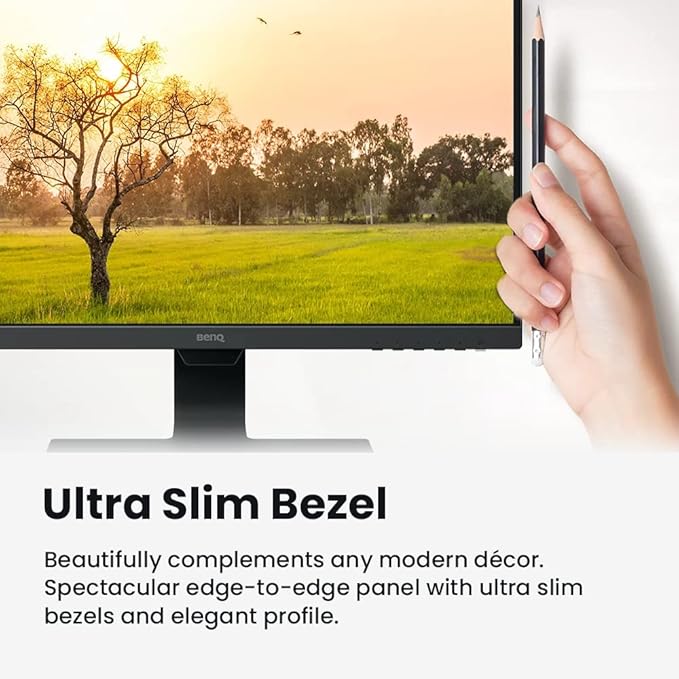 BenQ GW2480 Computer Monitor 24 FHD 1920x1080p | IPS | Eye-Care Tech | Low Blue Light | Anti-Glare | Adaptive Brightness | Tilt Screen | Built-in Speakers | DisplayPort | HDMI | VGABlack