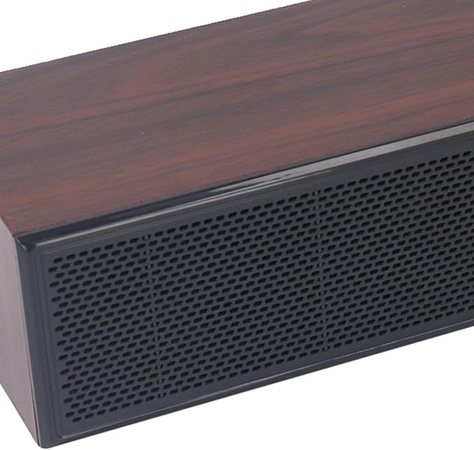 ANGGREK Desktop Computer Soundbar Computer Speakers HiFi Stereo AUX in Wired Plug and Play Volume Control Wooden Low Noise for Laptop