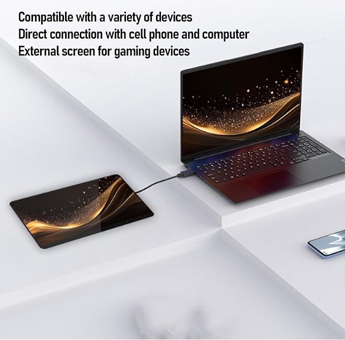 Portable Monitor 11.6 2.5K 120Hz FHD Touchscreen Built in Speakers Multimedia Interface Second External Screen for Laptop PC