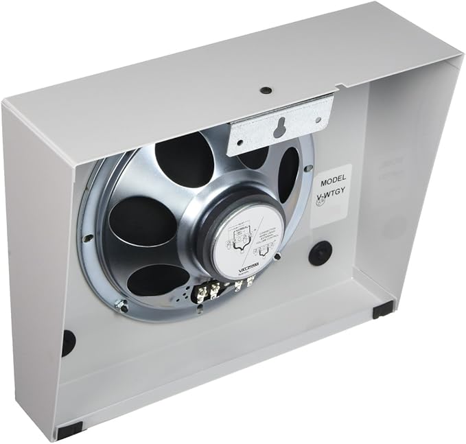 Valcom V-WTGY Talkback Wall Speaker with Volume Taps 8-Inch gray