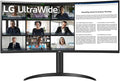 LG 34WR55QK-B 34 inch Curved UltraWide WQHD HDR 10 100Hz Monitor with USB Type-C (Renewed)