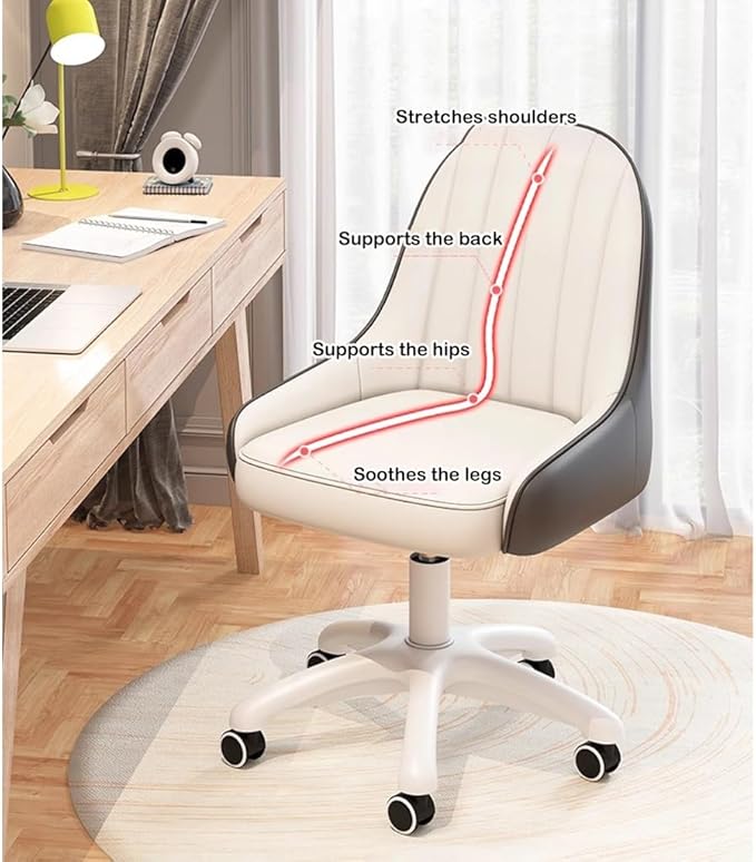 KITCISSL Desk Chair Computer Chair Video Game Chairs for Bedroom Gaming Chair Lift Makeup Chair Accent Chairs Girls Dormitory Swivel Office Chair for Living Room Home Office(Gray A)