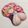 3D Mouse Pad Oppai Mousepad with Soft Gel Wrist Rest Anime Manga Gaming Boob pad Anti-Slip Mouse Mat (kanro)