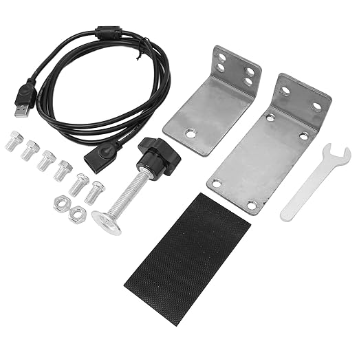 Qqmora Racing Game Handbrake Mount  Easy Control USB Handbrake Bracket 64 Bit High Rigidity for PC Wins Nylon Wire for Sim Games
