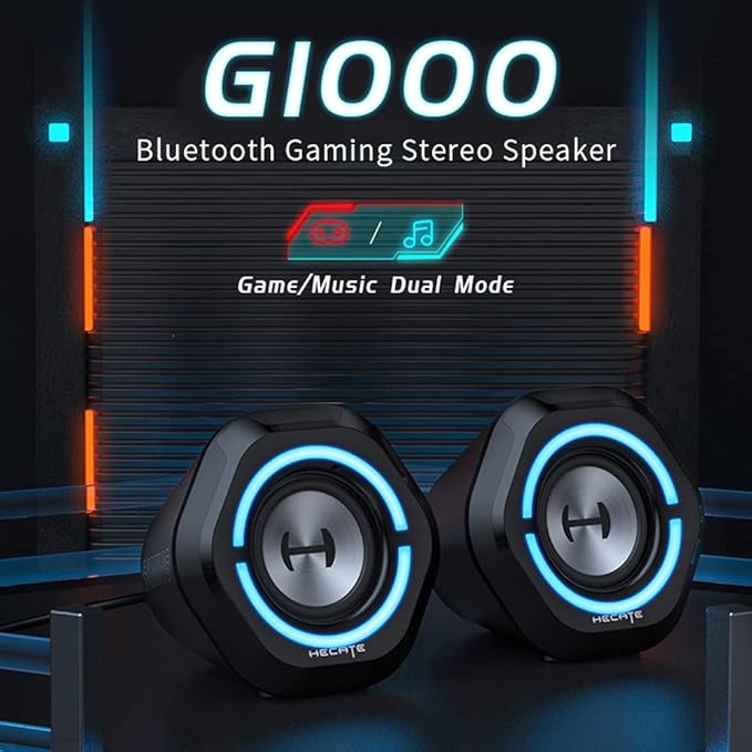 Edifier Bluetooth 5.3 Gaming Speakers10W PC USB Computer Speakers for Laptop Desktop 3.5mm aux Input Hecate G1000 Black