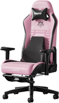 AutoFull C3 Gaming Chair Racing Style Gaming Chair with Ergonomic Lumbar SupportAdjustable High Back PU Leather PC Chair with FootrestPink