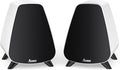 AS31 Active Bookshelf Speakers Bluetooth 5.3 2-Way Stereo PC Desktop 80W RMS/3-inch Bass/Midrange/RCA and Fiber Optic Inputs Wooden Compact High-Power Speakers - Matte Skin White