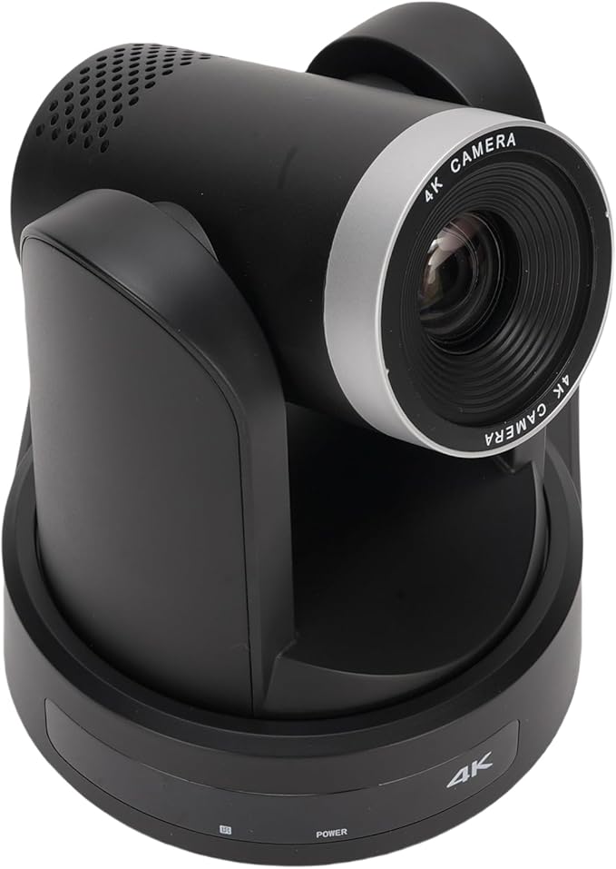 PTZ Conference Camera 12X Optical Zoom 4K HD Video Conference Room Camera System with AI Auto Tracking 255 Presets for Church Video Broadcast (US Plug)