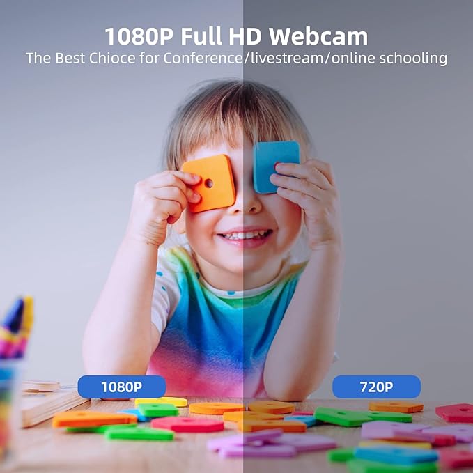 Streaming Webcam with Adjustable Ring Light Full HD 1080P Webcam with Dual Microphones and Advanced Auto-FocusPro Web Camera for Online Learning Zoom Meeting Skype Teams Gaming Laptop
