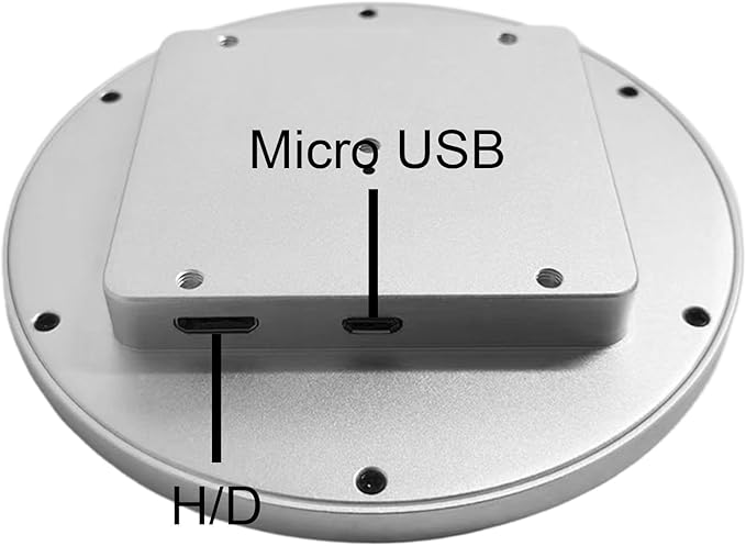 VSDISPLAY PC Case Round Screen 3.4 Inch Circle Display 800x800 for Computer Aida64 CPU GPU Data Monitoring Mini H/D Secondary Display with Silver Metal Shell