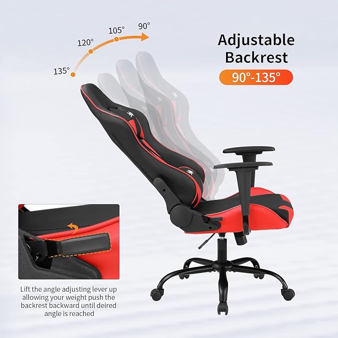 Silla Gamer Chair - Adults &amp Kids PC Gaming Recliner with Headrest &amp Lumbar Support