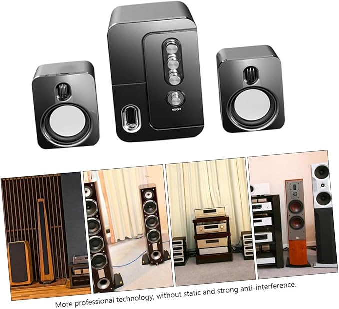 GALPADA USB Computer Speaker with 3D Surround Sound and Deep Bass Compact Black Desktop Speaker for Laptop and Home Office Use