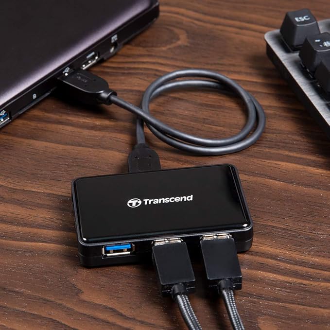 Transcend USB 3.0 4-Port Hub TS-HUB3K Black