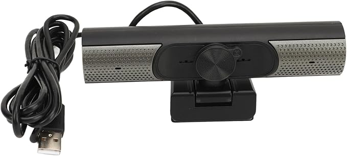 2K 30fps Webcam with Dual Noise Reduction Microphones Light Color Calibration Wide Angle View Plug and Play - Clear Imaging for Video Conference