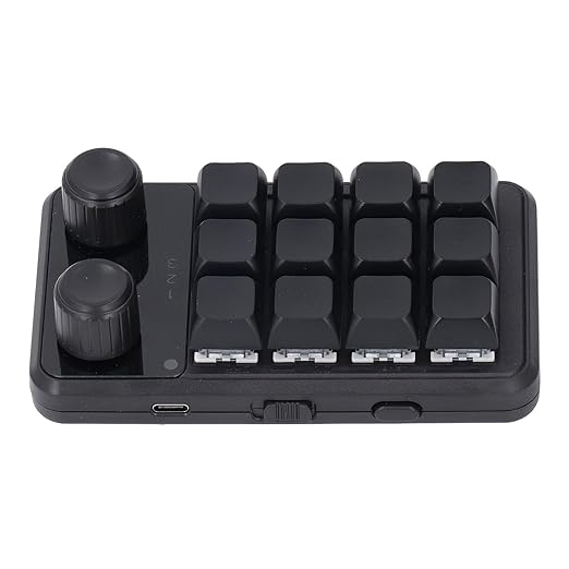 Hyuduo Mechanical Keyboard Blue Switch RGB Light 2.4G Customizable Programmable Macro 12 Keys Keyboard for Gaming