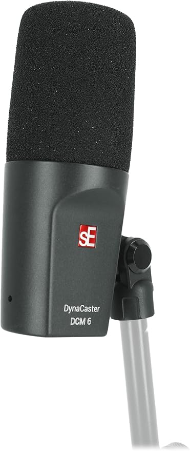 Audiosavings Bundle: Se Electronics DynaCaster DCM6 Front-Addressed Broadcast Podcast Microphone Mic Bundle with Rockville R-Boom 34 34 Boom Arm Studio Podcast Mic Stand+Desk Clamp (2 Items)