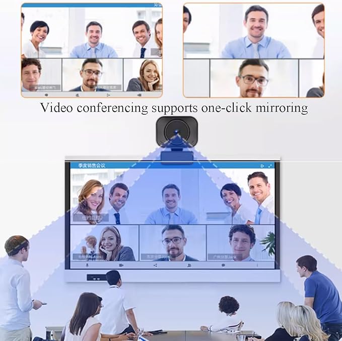 GIZNXBA Webcam with Auto Light Correction Noise-Canceling Microphone Autofocus Seamless Plug-and-Play Setup Wide-Angle Lens for Streaming Video Calls Gaming Works(2K)