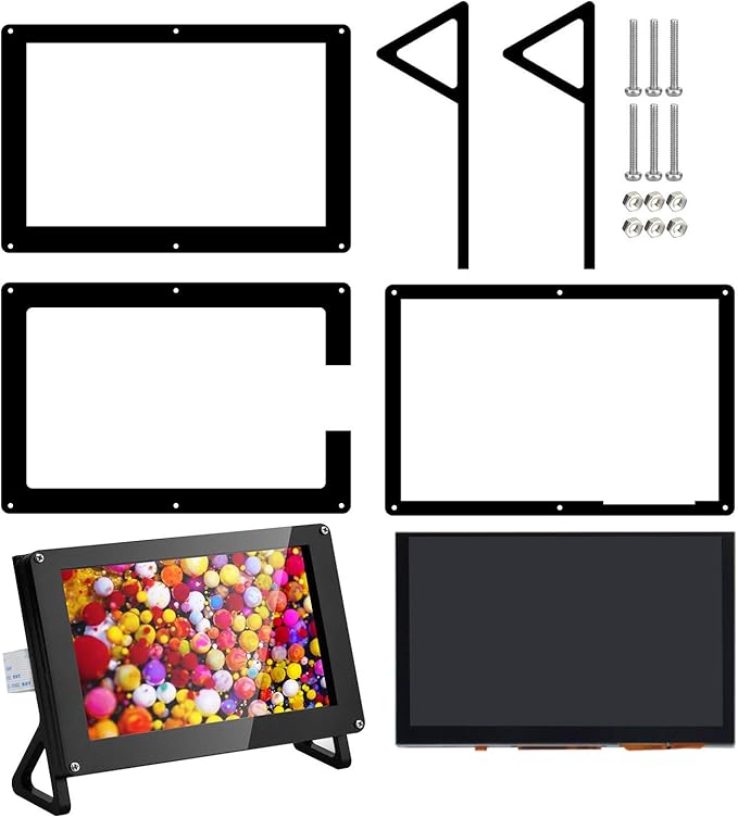 OSOYOO 5-Inch DSI Touch Screen Display Kit for Raspberry Pi 4B 3B 3B+ 2 - RPi 800x480 LCD with Portable Stand Holder Case
