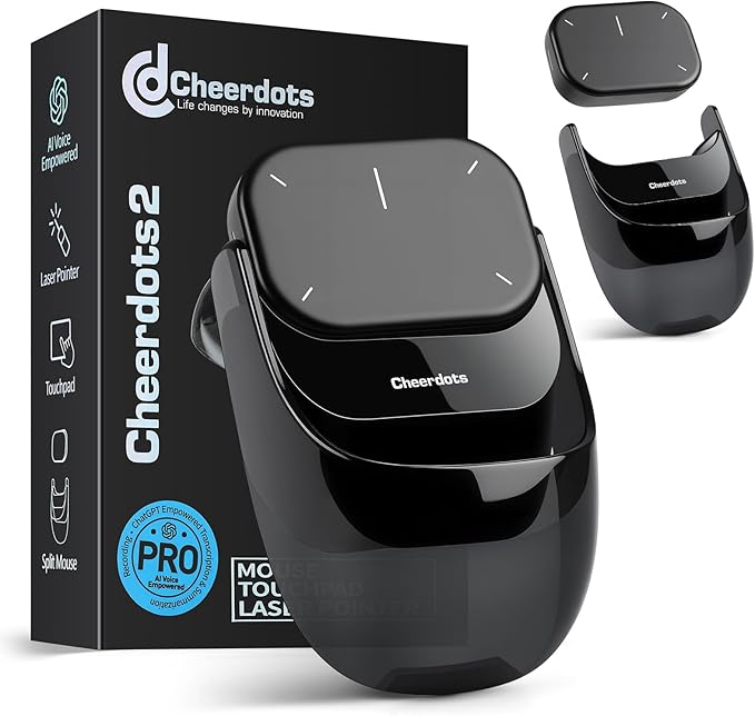 2026 Upgraded AI Voice Mouse - Wireless Air Mouse with AI Voice Assistant 12 Languages Translation Meeting Transcription &amp Summary - Detachable Computer Mouse Presentation Clicker for Laptop