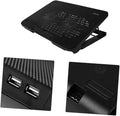 Portable Laptop Cooler USB Powered Fans Black Cooling Mat for Efficient Heat Dissipation for Gaming and Workstations Easy to Install