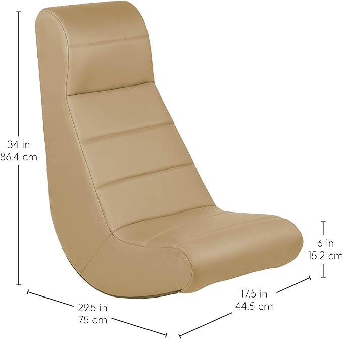 FDP Horizontal Floor Rocker Lightweight Video Rocker for Kids and Teens Ergonomic Chair for Reading Gaming Watching TV - Sand 10489-SD