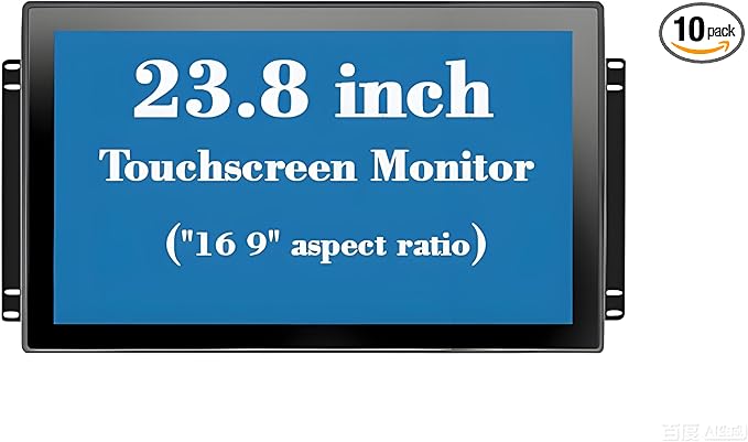 23.8 Inch Open Frame Capacitive Touchscreen Monitor 1920x1080 Resolution 16:9 Aspect Ratio WaterproofVESA+Panel Mount for Kiosk Automation POSVendingHMI and Digital Signage 7x24h Work