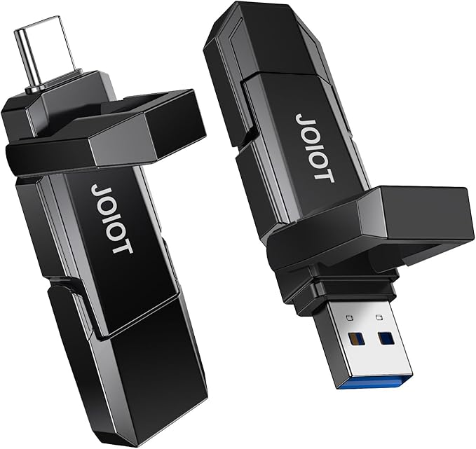 USB C Flash Drive 128GB Up to 450MB/s Dual Type-C &amp USB-A USB 3.2 Solid State Drive USB-C Thumb Drive Compatible with iPhone 15/16 Series Smartphone Tablet Laptop Car Smart TV Game Console