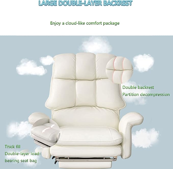 Computer Office Chair Swivel Task Chair Gaming Pink Chair Office Chair with Footrest with Adjustable Tilt Angle 360° Swivel High Back Pu Leather Executive Task Chair for Heavy People Home OfficePink