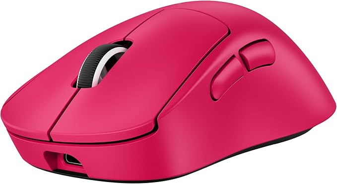 Logitech G PRO X Superlight 2 Wireless Gaming Mouse 60g Pro-Grade with 5 Programmable Buttons 44k DPI Sensor 8kHz Report Rate USB-C Charging for PC/Mac - Magenta