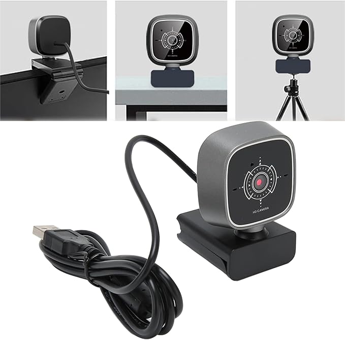 USB Webcam1080P Adjust Webcam Software Control CoverUSB 30FPS HD Computer Web Camera View Computer Camera and Play for LaptopDesktopConferencing and Video Calling