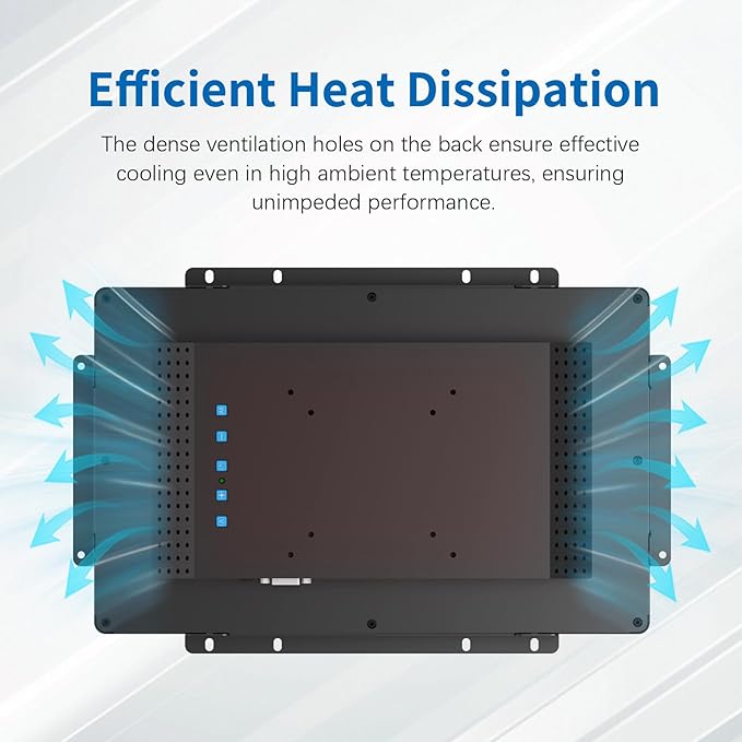 13.3 Inch Open Frame Touch Monitor PCAP 10-Point Touch Industrial Touchscreen Monitor with HDMI/VGA/DVI Interface Active Matrix TFT LCDLED Backlight with VESA Mount