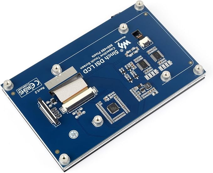 waveshare 5inch Capacitive Touch Display Compatible with Raspberry Pi 5/4B/3B+/3A+/3B/2B/B+/A+/CM3/3+/4 800×480 Resolution DSI Interface